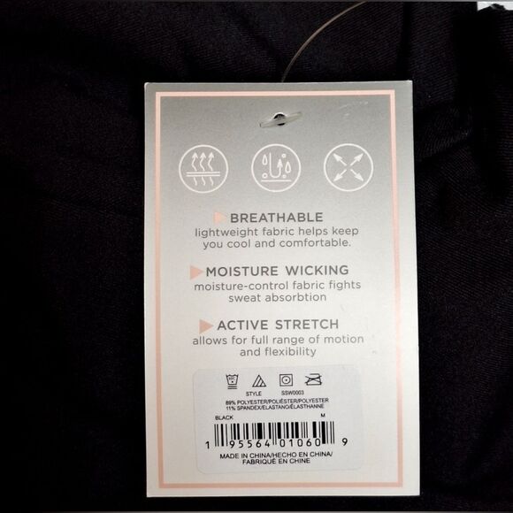 Shadow Sport Fitted Mock-Neck Quarter Zip Athletic Sport Jacket Black Size M NEW - Picture 6 of 8